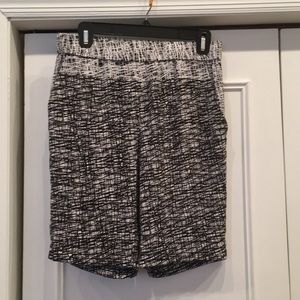 black and white Bermuda Shorts by Intermix Small